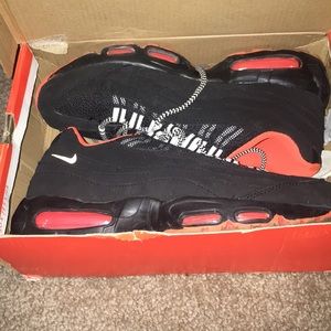 Orange and black air max